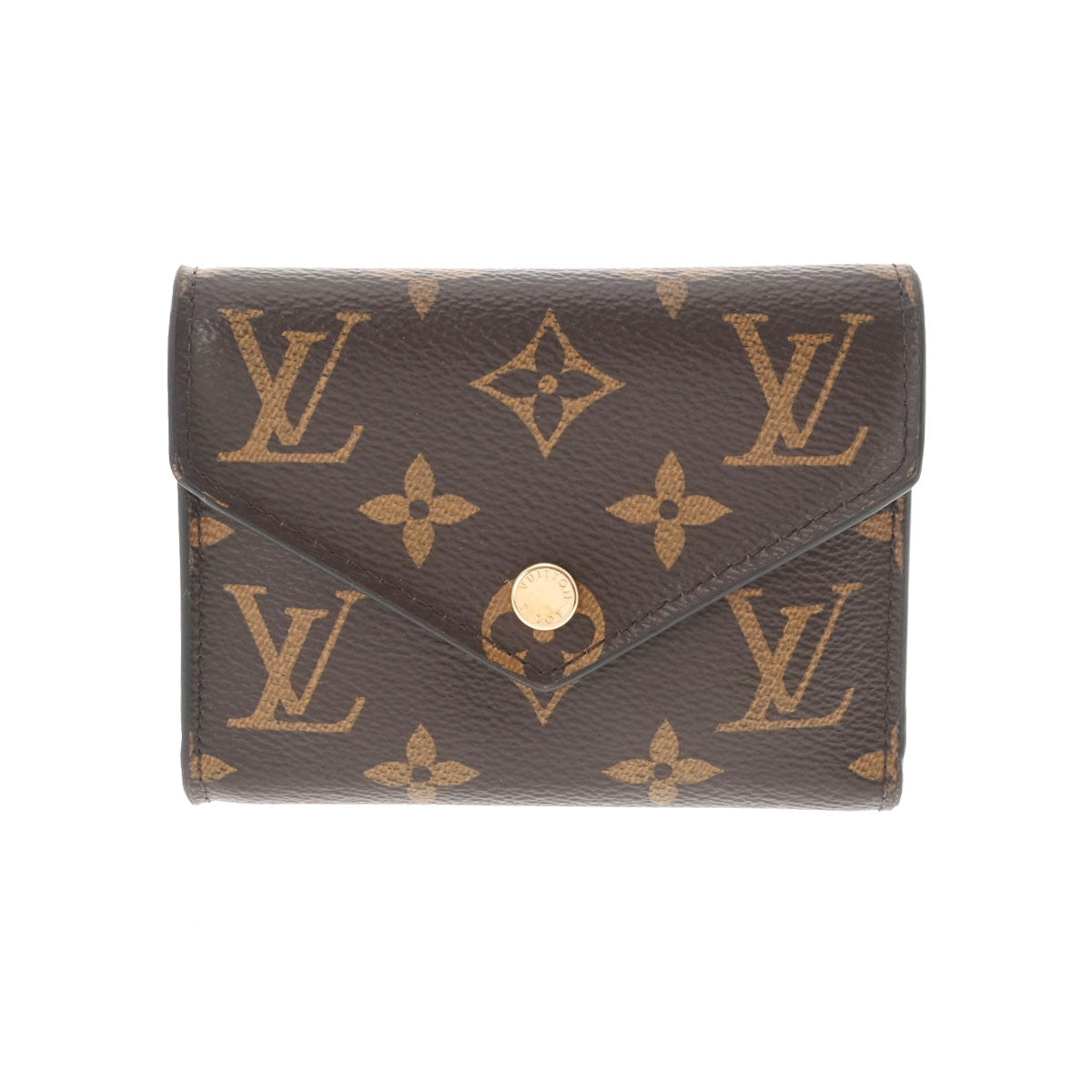 LOUIS VUITTON ルイヴィトン モノグラム ポルトフォイユ ヴィクトリーヌ ブラウン M62472 レディース モノグラムキャンバス 三つ折り財布 Bランク 中古 