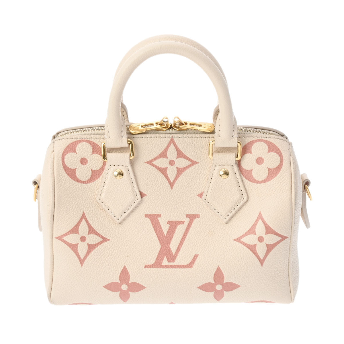 LOUIS VUITTON ルイヴィトン モノグラムアンプラント スピーディ 20 2WAY クレーム/ローズトリアノン M46397 レディース レザー ハンドバッグ Bランク 中古 