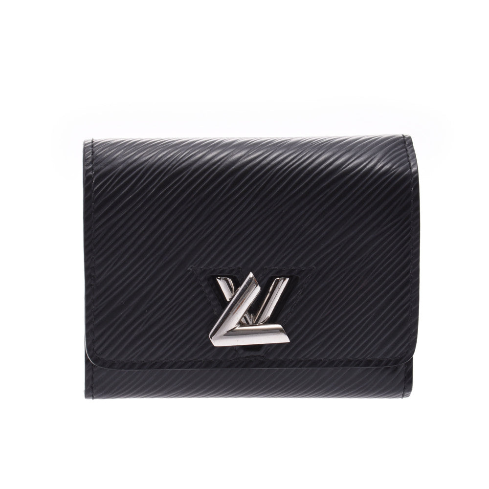 【2024年最新】 LOUIS VUITTON ルイヴィトン エピ ポルトフォイユツインコンパクトXS 黒 シルバー金具 M63322 レディース エピレザー 三つ折り財布 Bランク 中古 