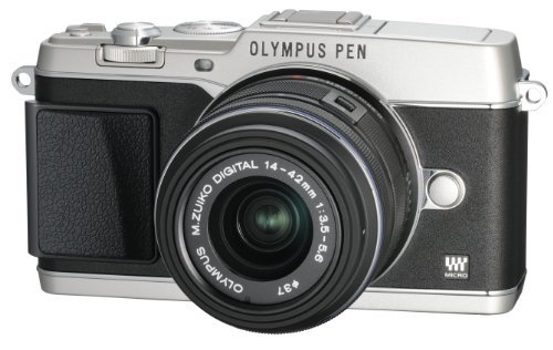 OLYMPUS ミラーレス一眼 PEN E-P5 14-42mm レンズキット(ビューファインダー VF-4セット) シルバー E-P5 14-42mm LKIT【中古品】