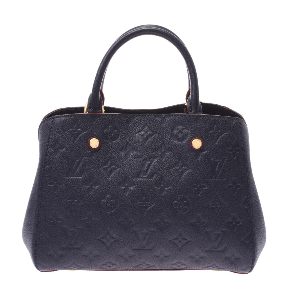 LOUIS VUITTON ルイヴィトン モノグラム アンプラント モンテーニュBB 2WAY マリーヌルージュ M42747 レディース レザー ハンドバッグ Bランク 中古 