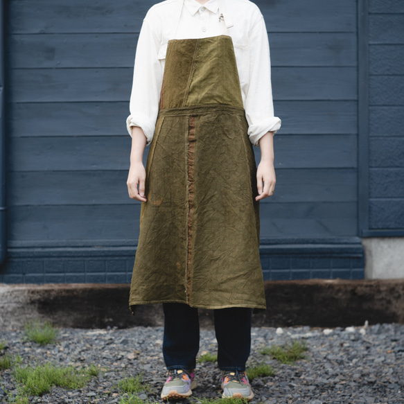 (5-36)linen patchwork apron