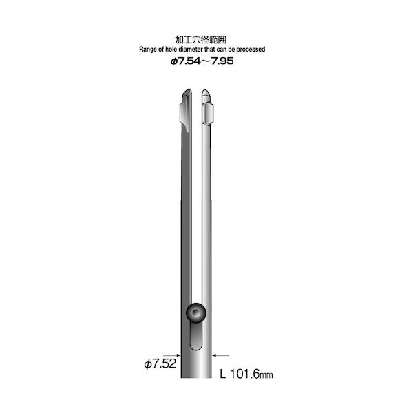 ミニター ミニモ スリットホールバー 両刃 軸径7.52mm KA4224 1本 837-3784（直送品）