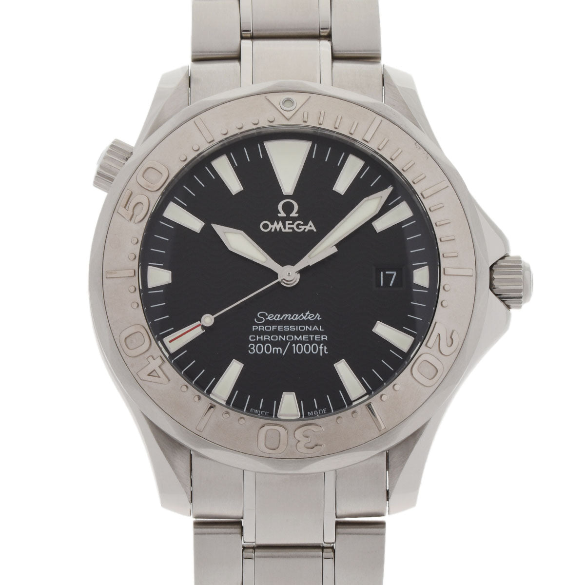 OMEGA オメガ シーマスター プロフェッショナル 2230.50 メンズ WG/SS 腕時計 自動巻き 黒文字盤 Aランク 中古 