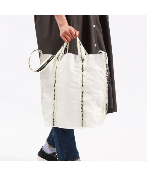 ビューティフルピープル トートバッグ beautiful people sail cloth logo tape shoulder bag 611935