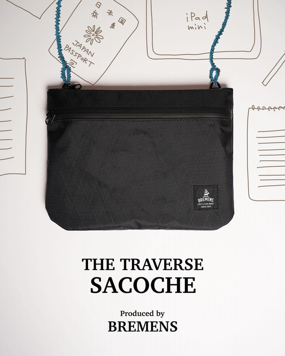 耐久性抜群！X-Pac素材の耐水軽量サコッシュ（THE TRAVERSE）