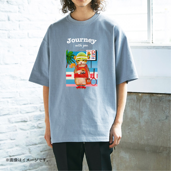 厚みのあるBIGシルエットTシャツ「Journey with you 80s」/送料無料