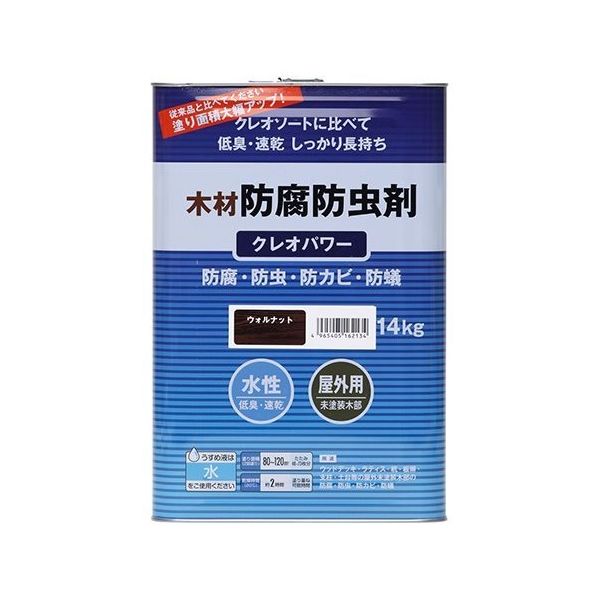 和信ペイント クレオパワー ウォルナット 14kg #800515 1個 64-8288-38（直送品）