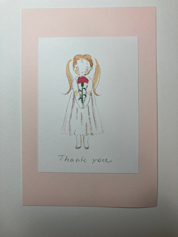 イラストカード　thank you