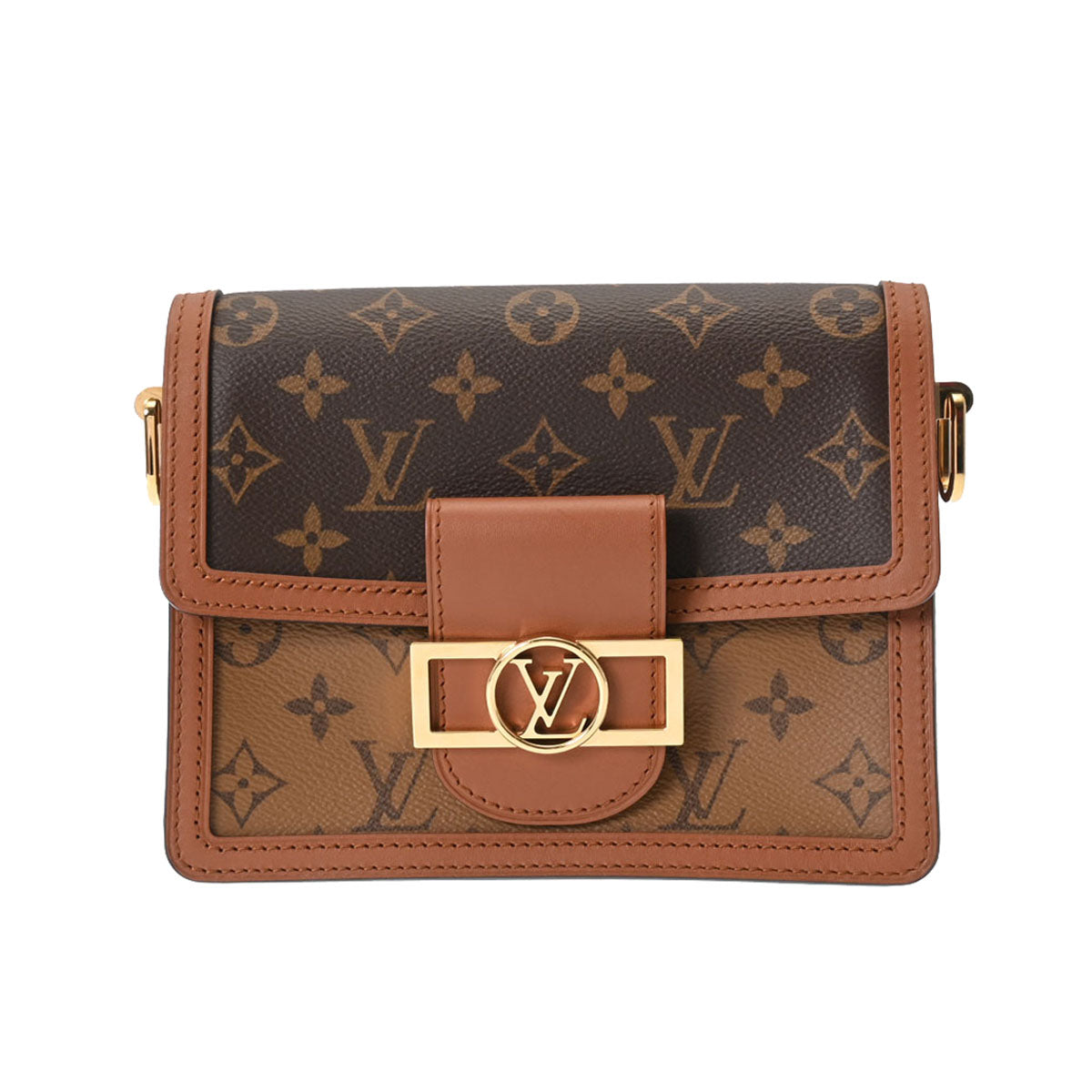 LOUIS VUITTON ルイヴィトン モノグラムリバース ドーフィーヌ MINI ブラウン M45959 レディース モノグラムリバースキャンバス ショルダーバッグ Aランク 中古 