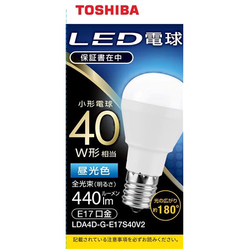 東芝 LDA4D-G-E17S40V2 LED電球 小形電球形