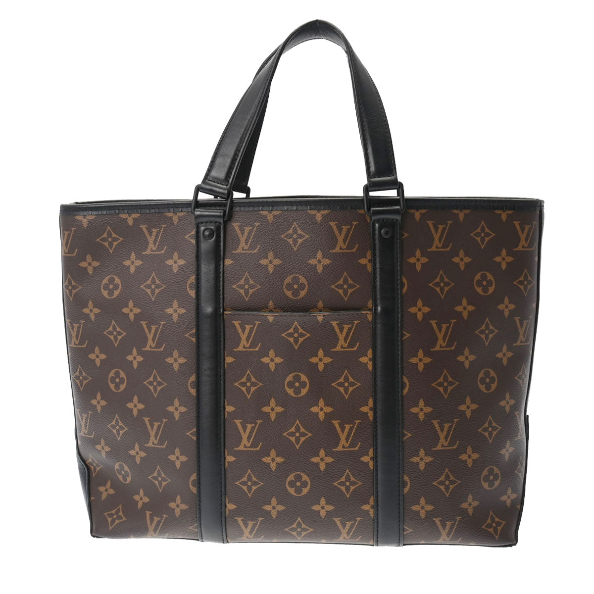 LOUIS VUITTON ルイヴィトン モノグラム マカサー ウィークエンド トート GM 2WAY ブラウン/黒 M45733 メンズ モノグラムキャンバス トートバッグ Aランク 中古 