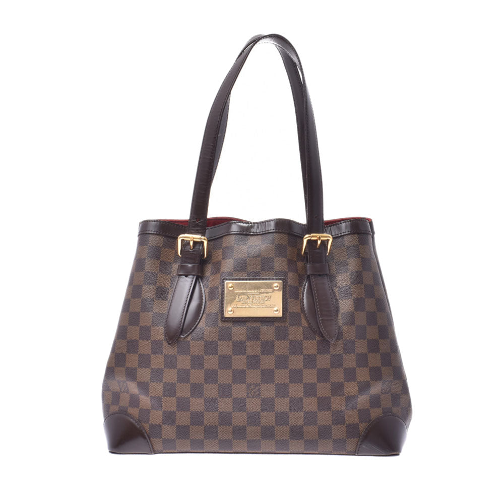 LOUIS VUITTON ルイヴィトン ダミエ ハムステッドMM ブラウン N51204 レディース ダミエキャンバス ハンドバッグ Bランク 中古 