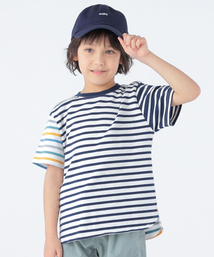 シップスキッズ/SHIPS KIDS:100～130cm / オーガニック コットン ボーダー T･･･