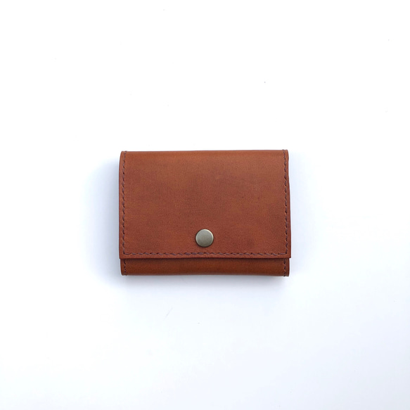 本革Card case camel