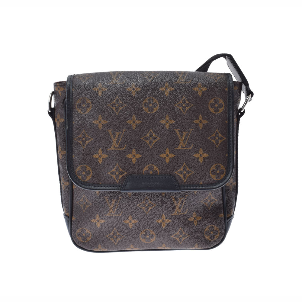 【2025年度カレンダ】LOUIS VUITTON ルイヴィトン モノグラム マカサー バスPM ブラウン/黒 M56717 メンズ モノグラムキャンバス ショルダーバッグ ABランク 中古 _画像1