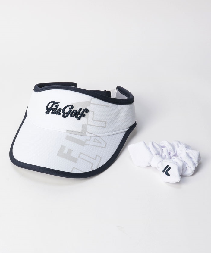 フィラゴルフ（レディース）/FILA GOLF　シュシュ付き腰高サンバイザー