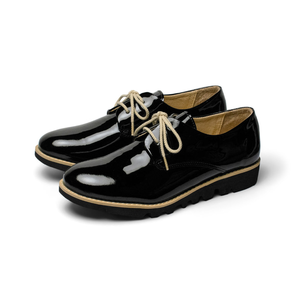 a-01 leather shoes (p. black)【エナメルレザー】