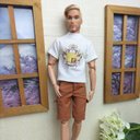 1/6人形用服ショーツとTシャツ2点セットケンサイズ