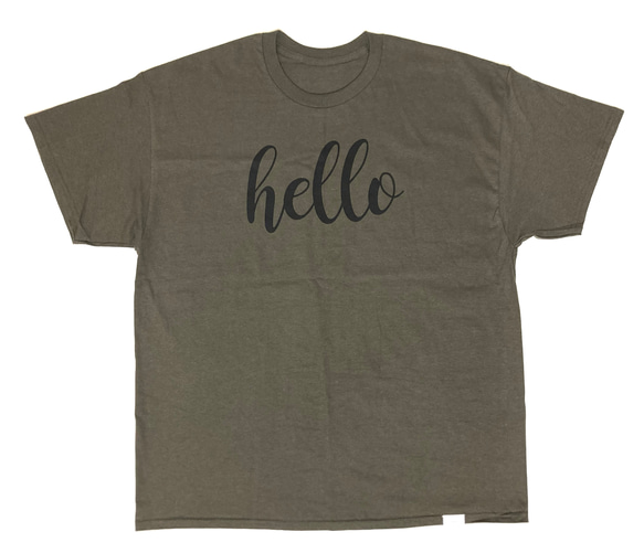 新作 hello Tシャツ 【オリーブ】