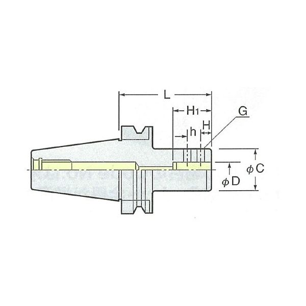 日研工作所 高圧センタースルー型サイドロックホルダ(ドリル用) BT40-SL25C-90 1式 62-3628-47（直送品）