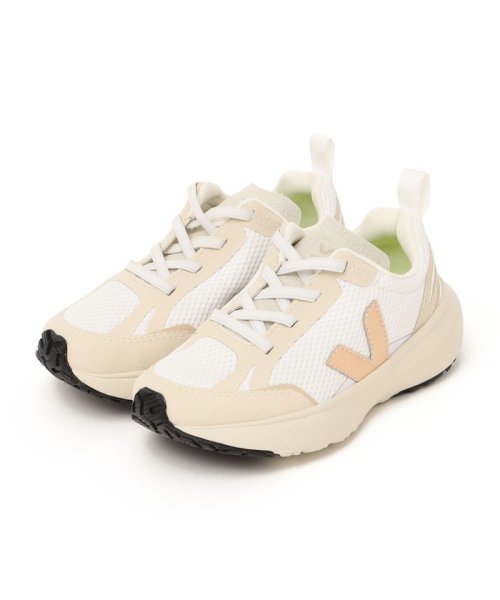 VEJA:CANARY ELASTIC LACES ALVEOMESH WHITE