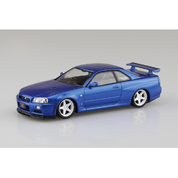 アオシマ 1/32 ニッサン ザ・スナップキット No．11-SP1 R34スカイラインGT-R カスタムホイール(ベイサイドブルー) Aｽﾅﾂﾌﾟ11SP1R34GTRｶｽﾀﾑHBB