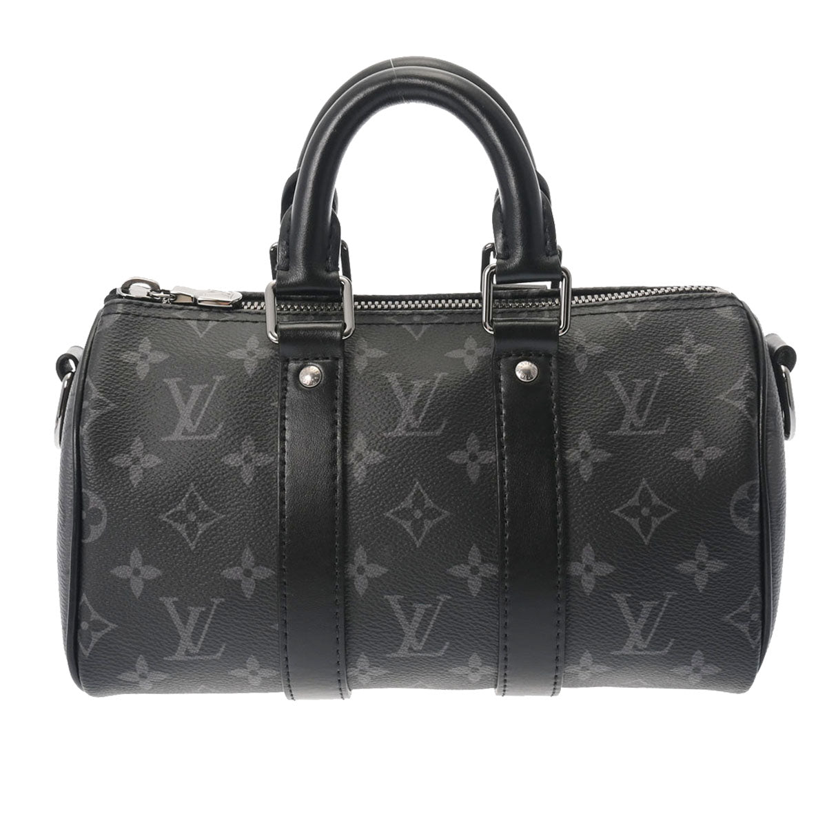 LOUIS VUITTON ルイヴィトン モノグラムエクリプス キーポルバンドリエール 25 ブラック M46271 メンズ モノグラムエクリプスリバース ボストンバッグ Aランク 中古 