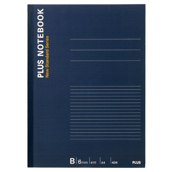 プラス ノートブック A4 B罫 40枚 青 1箱（60冊：10冊入×6袋） NO-204BS 76714