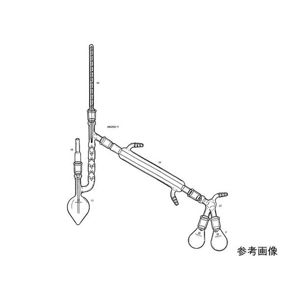 桐山製作所 分留側管付クライゼンフラスコによる減圧蒸留装置 AB25D-1