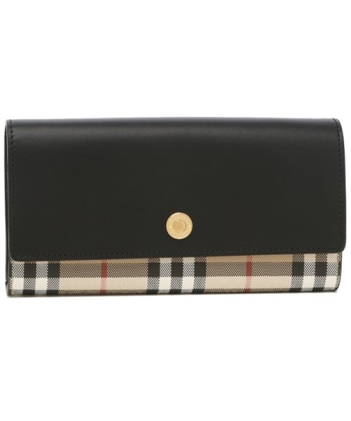 バーバリー 長財布 ブラック ベージュ レディース BURBERRY 8057972 A1189