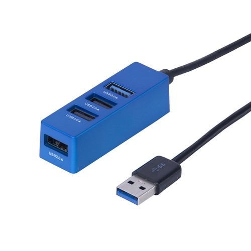 ナカバヤシ UH-3064BL USB3.0＋2.04ポートハブ ブルー