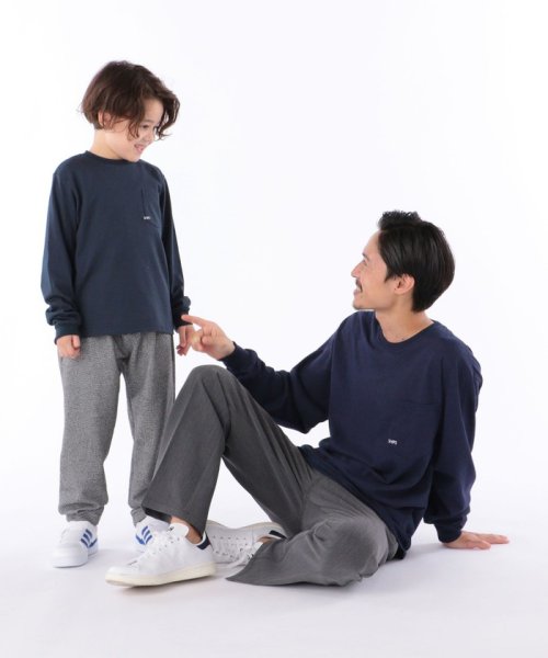 *SHIPS KIDS:100～160cm / ＜家族おそろい＞SHIPS マイクロロゴ ロングスリーブ TEE