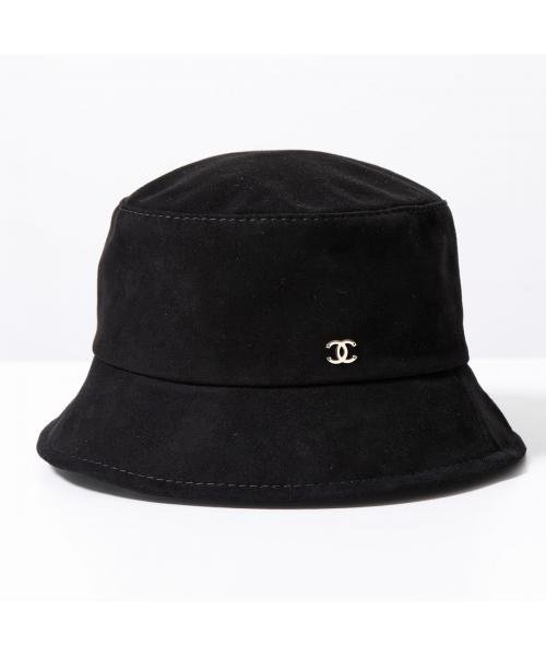 CHANEL バケットハット AA9467 B14136 ゴートスキン レザー