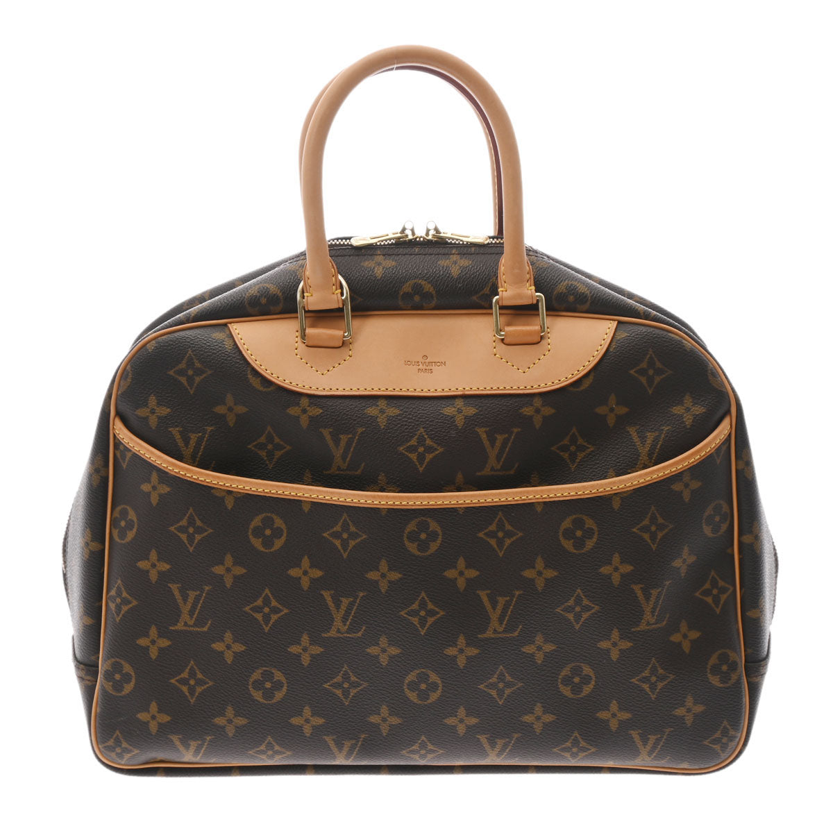 LOUIS VUITTON ルイヴィトン モノグラム ドーヴィル ブラウン M47270 レディース モノグラムキャンバス ハンドバッグ ABランク 中古 