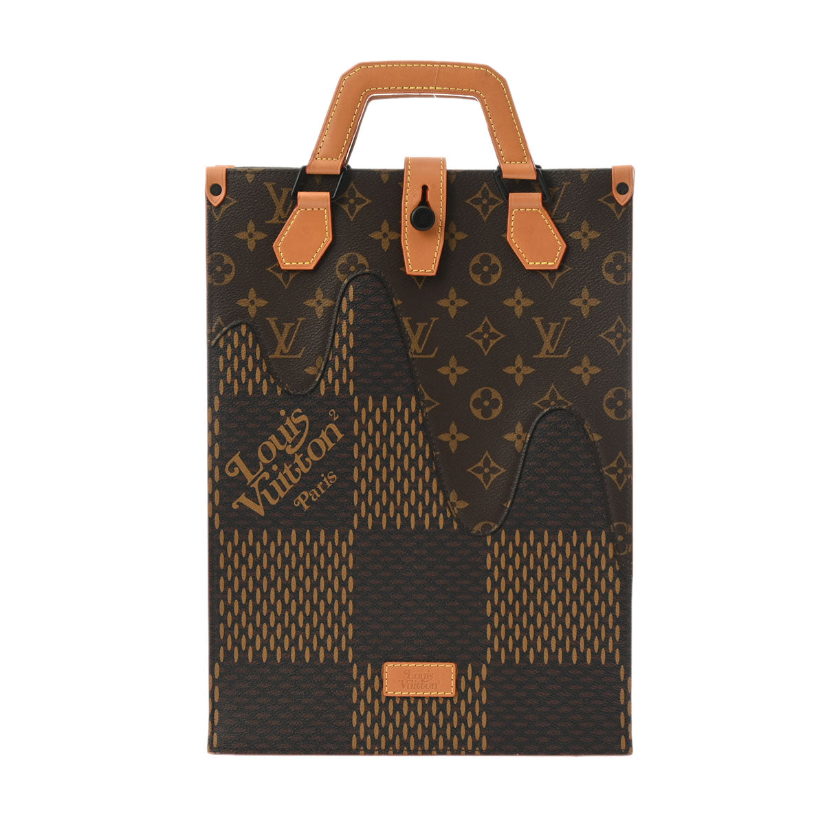 LOUIS VUITTON ルイヴィトン ダミエ ジャイアント NIGOコラボ ミニトート 2WAY ブラウン N40355 ユニセックス ダミエキャンバス ハンドバッグ Aランク 中古 