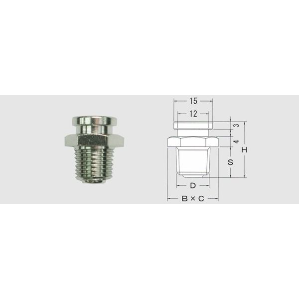 栗田製作所 ボタンヘッドG1/4(六角対辺17) BH2ーH17 BH2-H17 1セット(34個)（直送品）