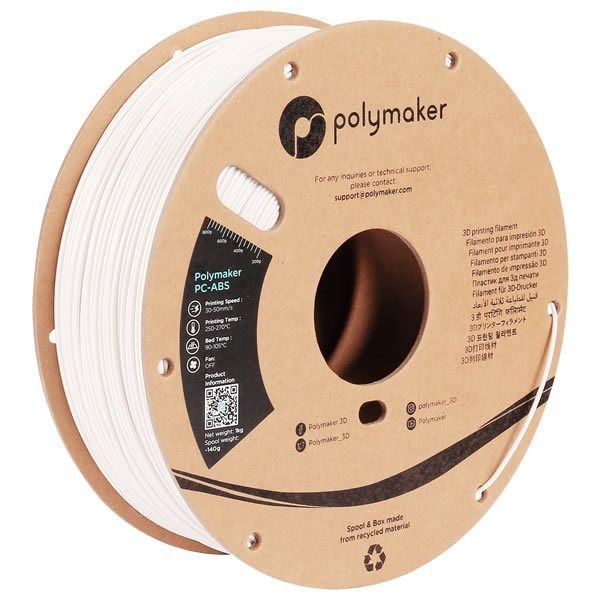 Polymaker PCーABS (1.75mm， 1kg) White PC04002 1個（直送品）