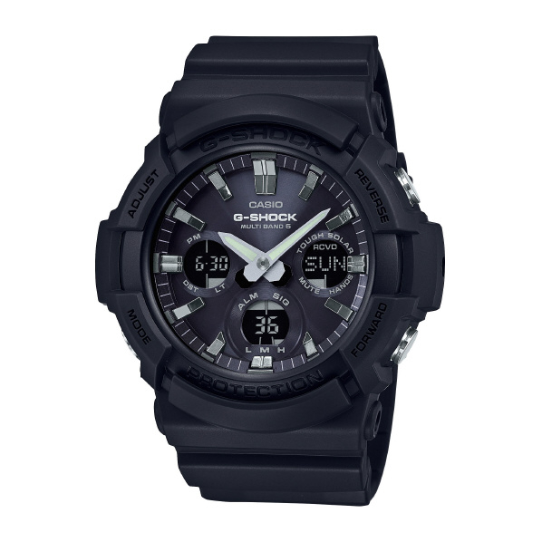 カシオ ソーラー電波腕時計 G-SHOCK ブラック GAW-100B-1AJF