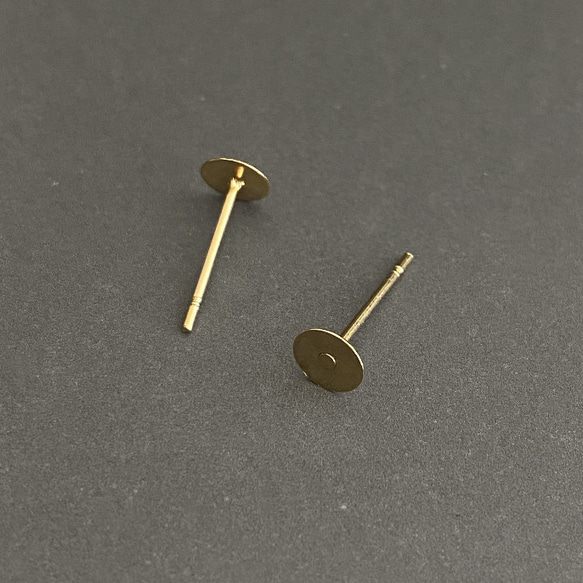 [ 20pcs ] 5mm 316L ステンレス 皿ポスト ピアス 丸皿 postd5