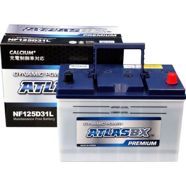 【カー用品】ATLASBX 国産車バッテリー充電制御車対応 ATLAS PREMIUM AT NF125D31