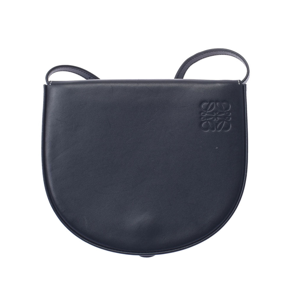 LOEWE ロエベ ヒールバッグ 黒 レディース カーフ ショルダーバッグ ABランク 中古 