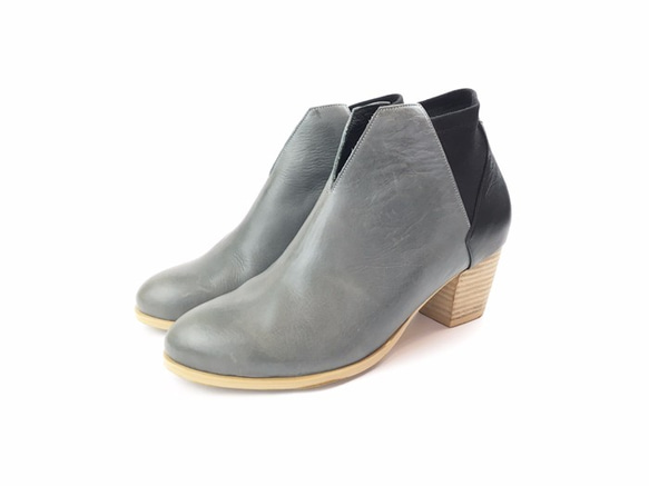 [The Deep] Benthodesmus - Deep Blu/Black Leather Ankle boots