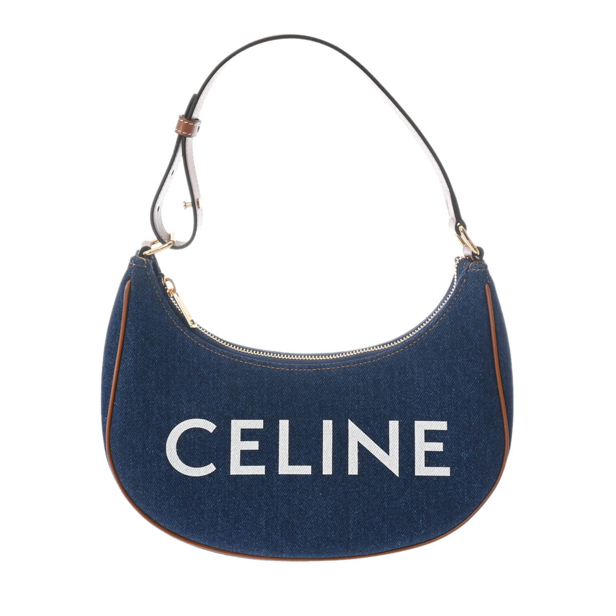 CELINE セリーヌ アヴァ ブルー ゴールド金具 193952DKA レディース デニム/レザー ハンドバッグ 未使用 