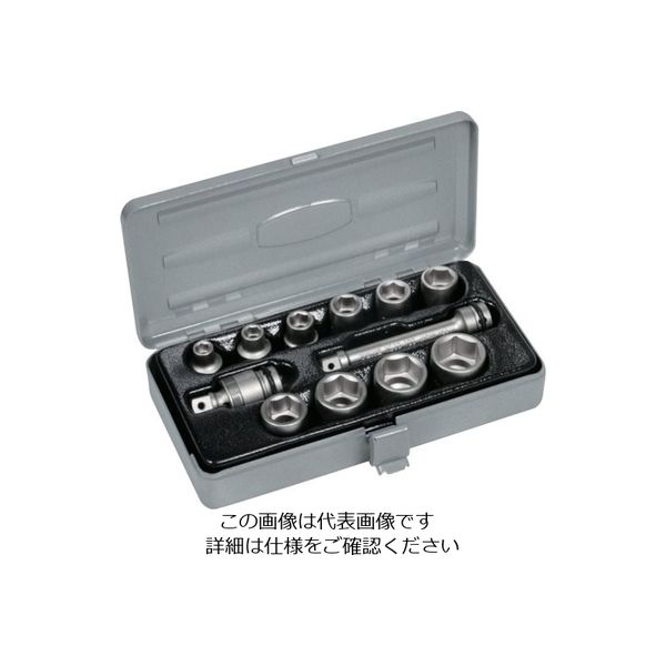 TONE インパクト用ソケットセット(メタルトレー付) 12pcs NV3102 1セット 387-6756（直送品）