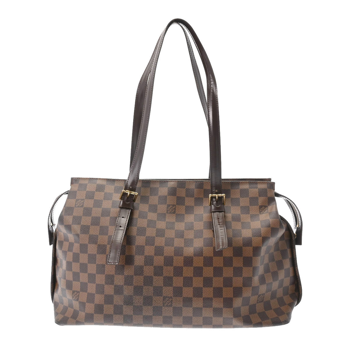 LOUIS VUITTON ルイヴィトン ダミエ チェルシー ブラウン N51119 レディース ダミエキャンバス トートバッグ Bランク 中古 