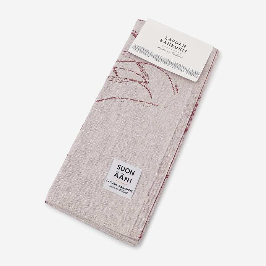 LAPUAN KANKURIT | MUURAIN towel 46×70cm 2/white-bordeaux