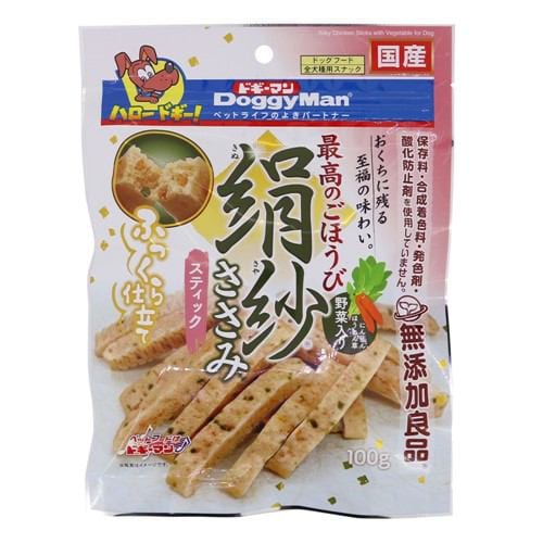 ドギーマンハヤシ絹紗 スティック 野菜入り100g