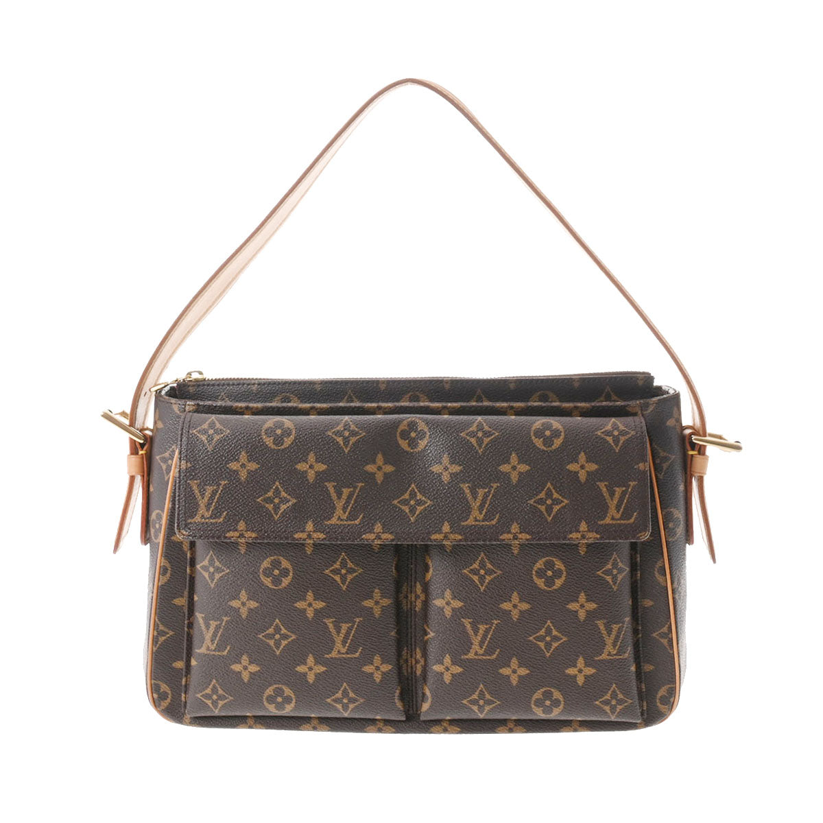 LOUIS VUITTON ルイヴィトン モノグラム ヴィバシテ GM ブラウン M51163 レディース モノグラムキャンバス ハンドバッグ ABランク 中古 