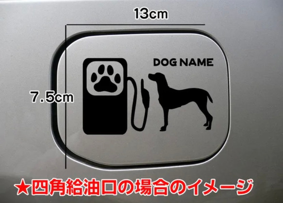 《送料無料》ビズラ 犬 ステッカー リアガラス 給油口 車